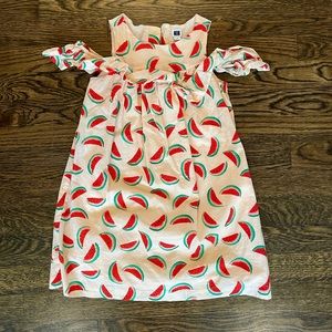 Janie & Jack, cotton dress, 5T, pink and watermelon pattern